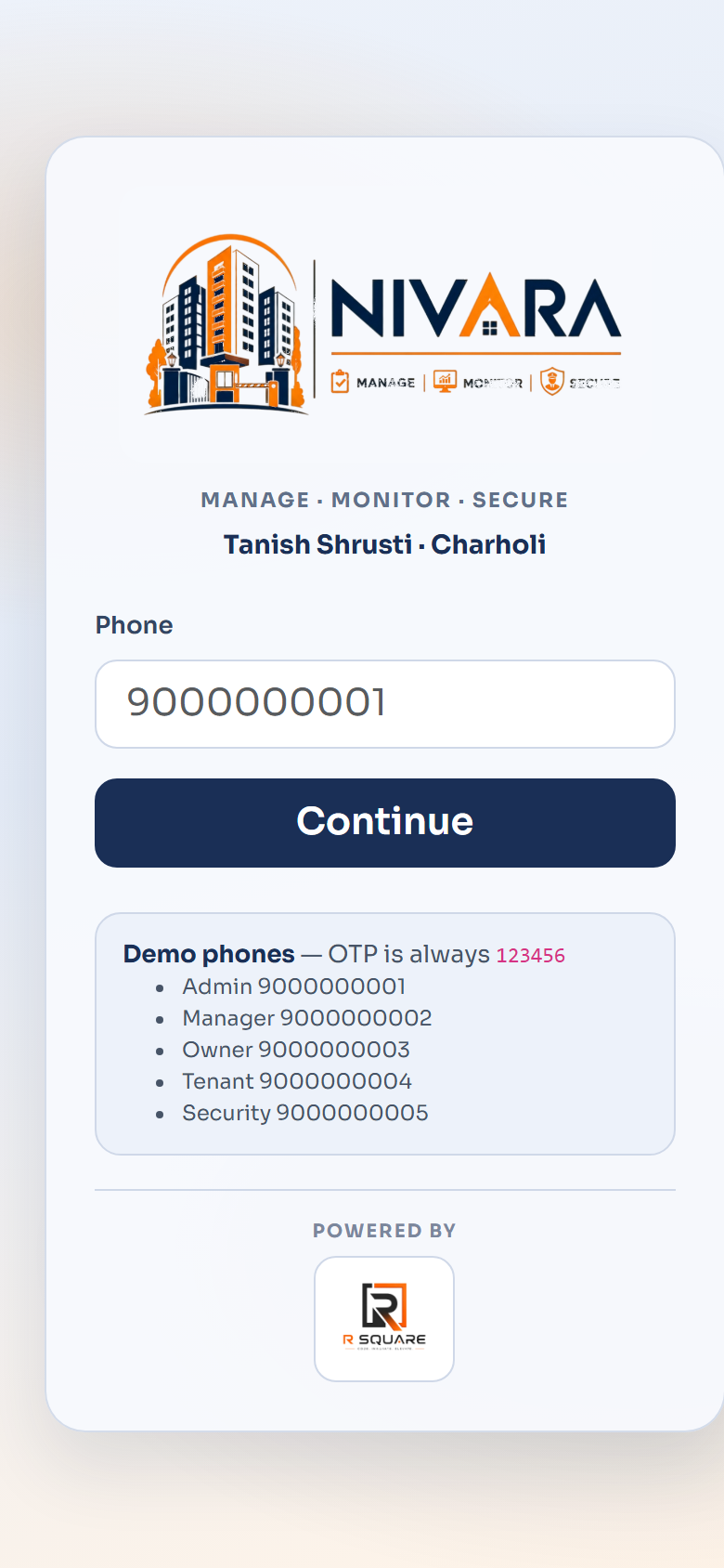 1. Secure OTP login